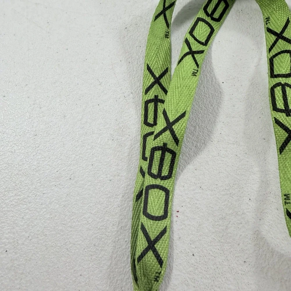 Original Microsoft Xbox‎ Green Black Promo Promotional Lanyard ID Holder Clip